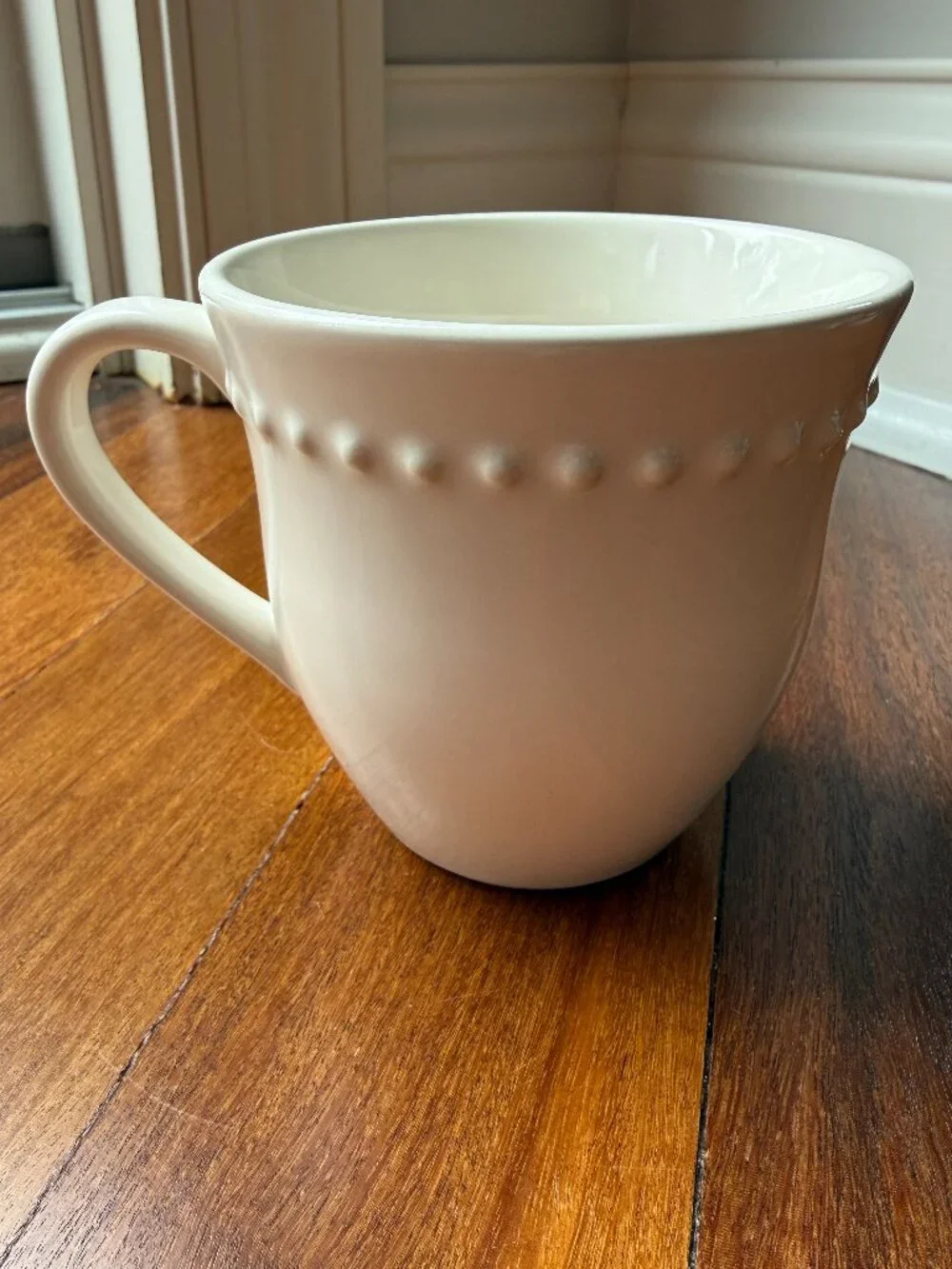 Pottery Barn Cream / Off White Emma Mug with B Initial